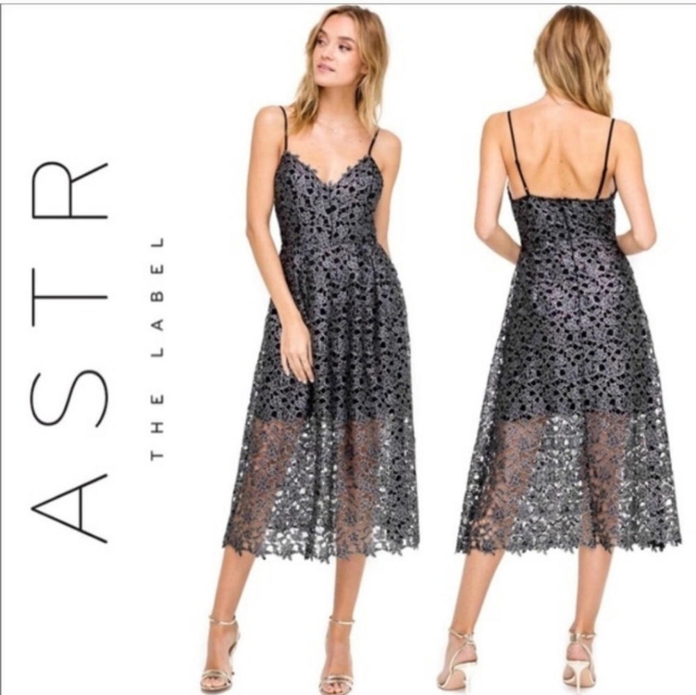 ASTR The Label Lace Midi Dress